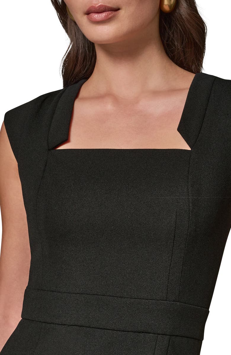 Donna Karan New York Cap Sleeve Sheath Dress, Alternate, color, Black