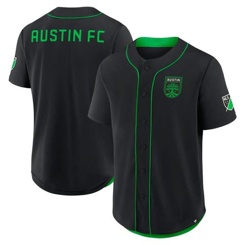 Men's Fanatics Black Austin FC Injury Time Baseball Jersey