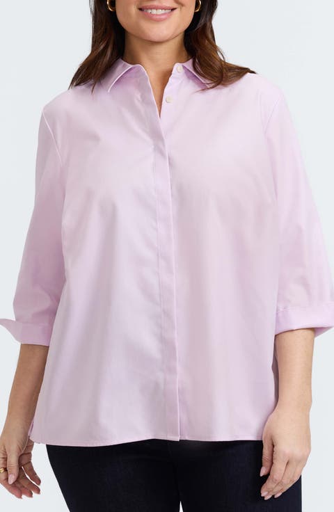 Beatrice Side Button Shirt (Plus)