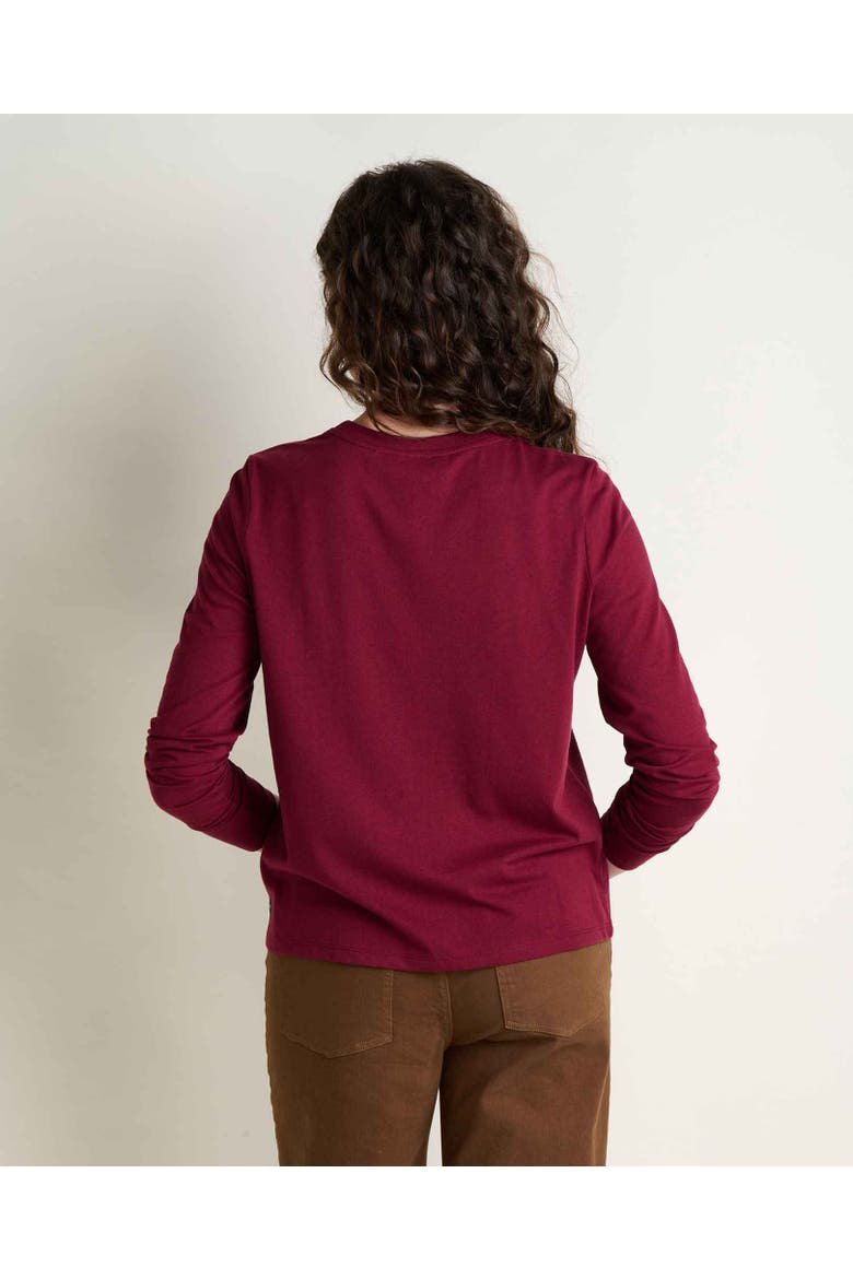 Women's Re-Form Long Sleeve Crew, Alternate, color, Burgundy