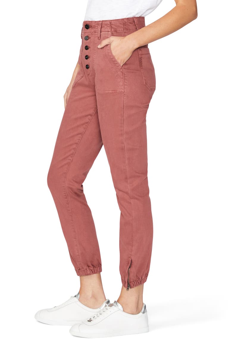 PAIGE Mayslie High Waist Exposed Button Joggers, Alternate, color,