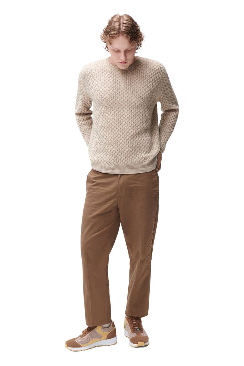 Cable Knit Cashmere Sweater, Alternate, color, warm grey
