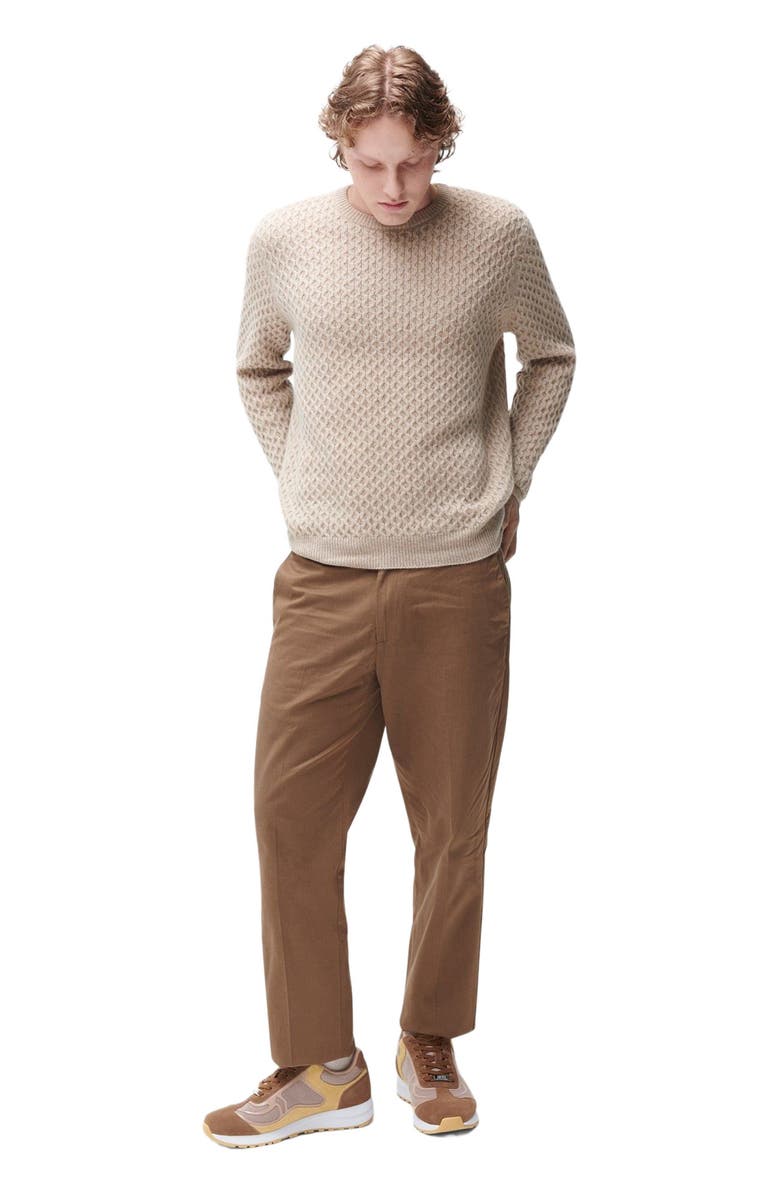 GOBI Mongolian Cashmere Cable Knit Cashmere Sweater, Alternate, color, Warm Grey