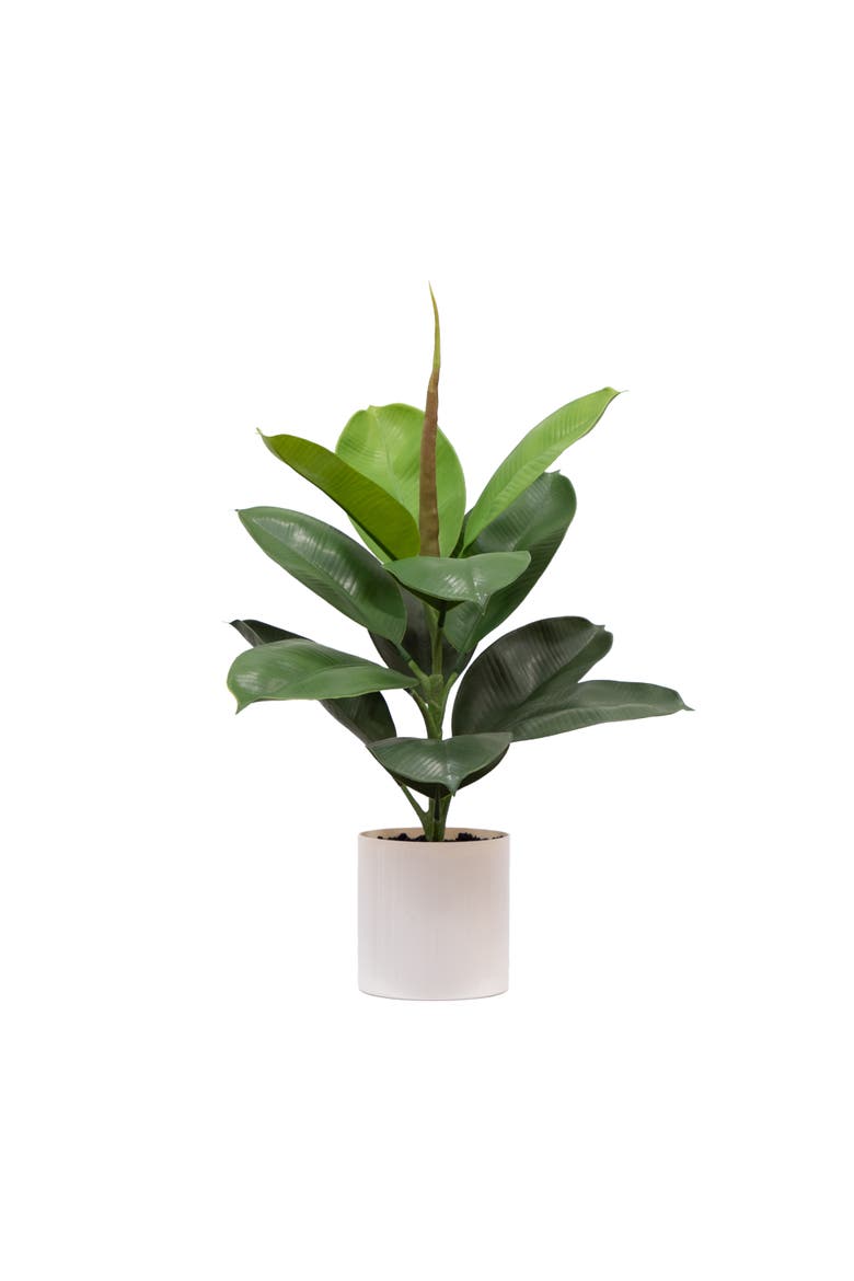 20-in Artificial Fiddle Leaf Fig Plant, Main, color, Green