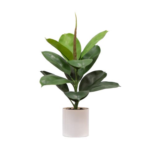 20-in Artificial Fiddle Leaf Fig Plant