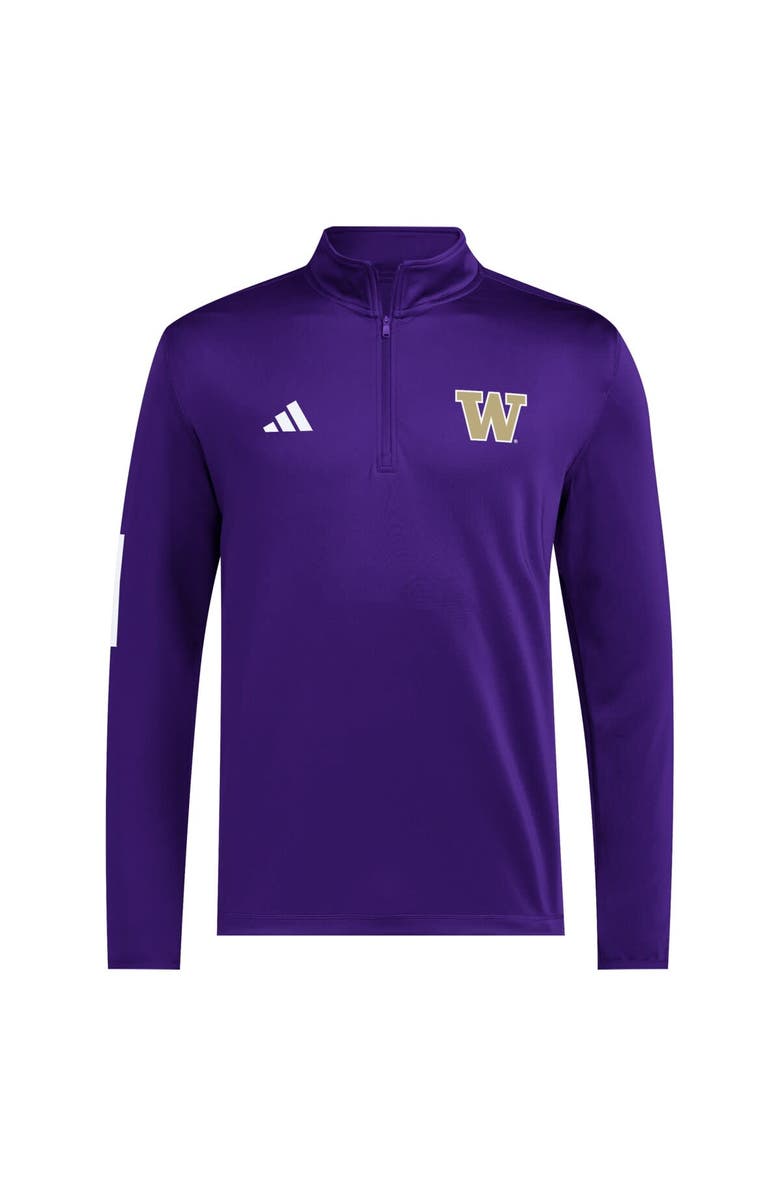 adidas Men's adidas Purple Washington Huskies Half-Zip Golf Jacket, Alternate, color, Purple