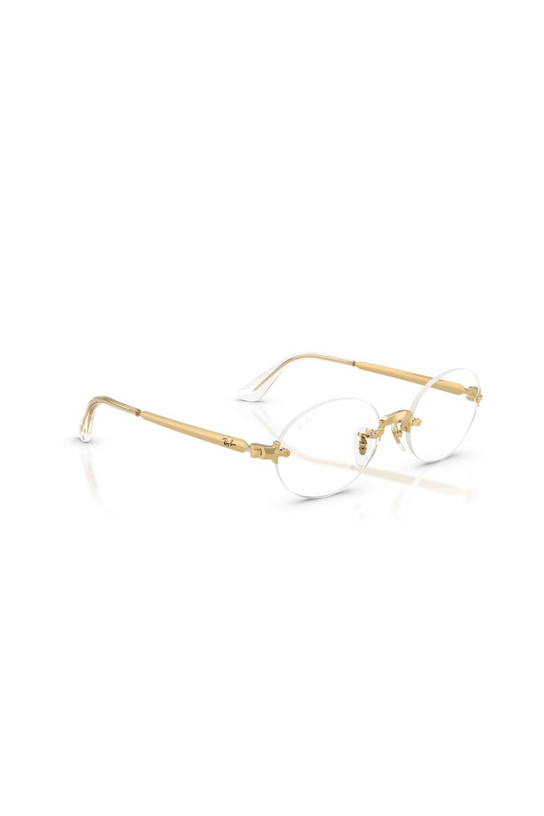 52mm Oval optical glasses, Alternate, color, Gold
