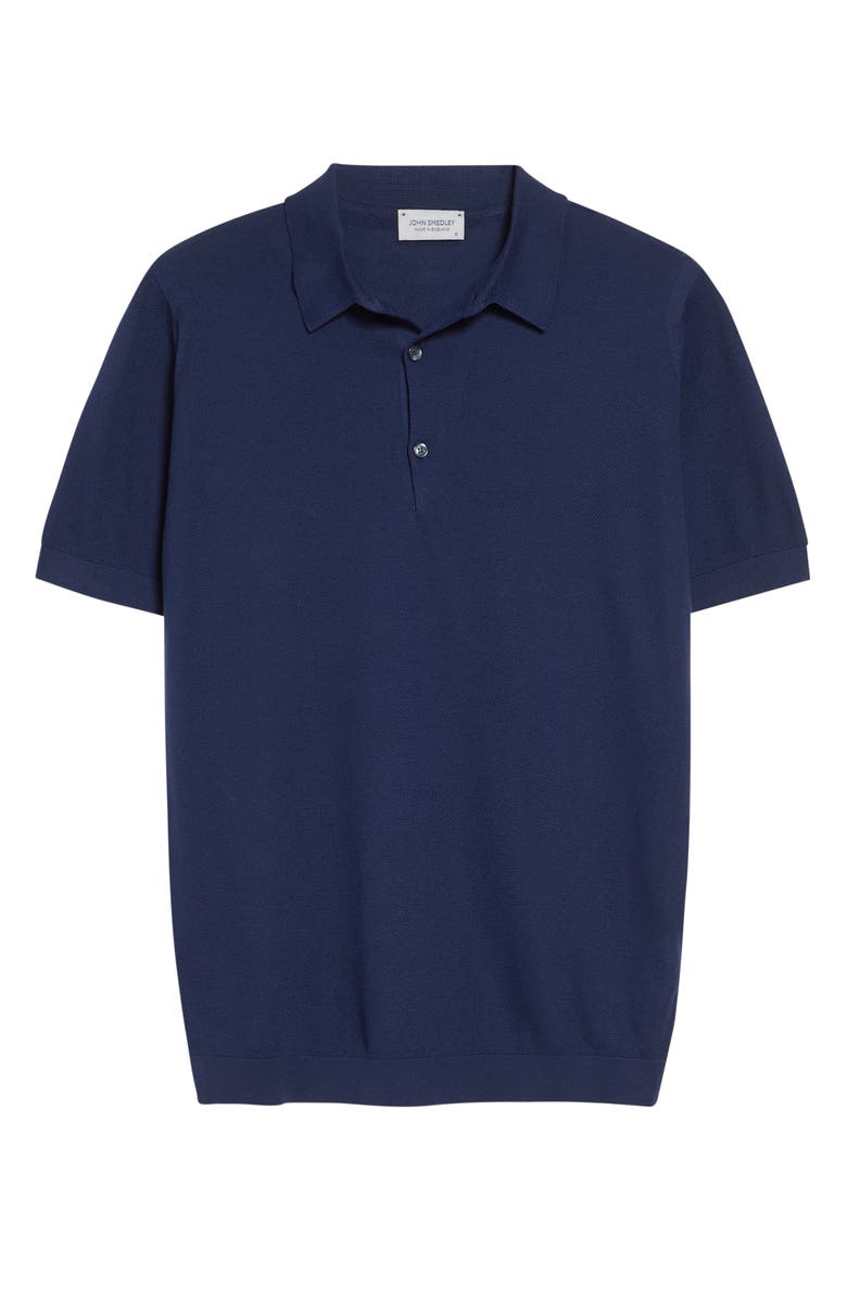 John Smedley Roth Solid Sweater Polo, Main, color, French Navy