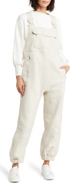 Free People FP Movement Hit the Slopes High Pile Fleece Snow Bibs