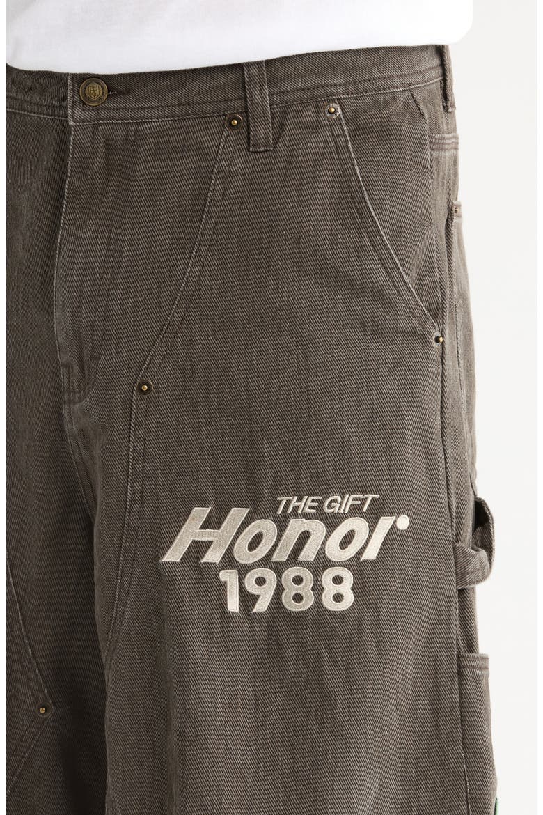 Cotton Twill Carpenter Shorts, Alternate, color, BLACK