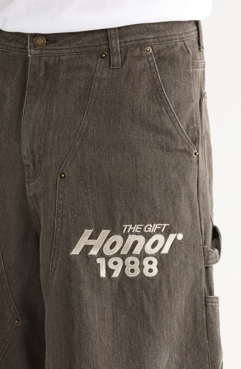 HONOR THE GIFT Cotton Twill Carpenter Shorts, Alternate, color, Black