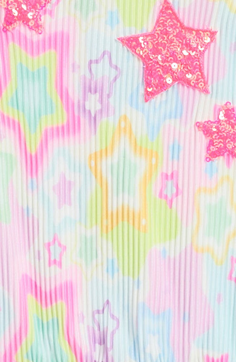 Truly Me Kids' Star Plissé Romper, Alternate, color, Pink