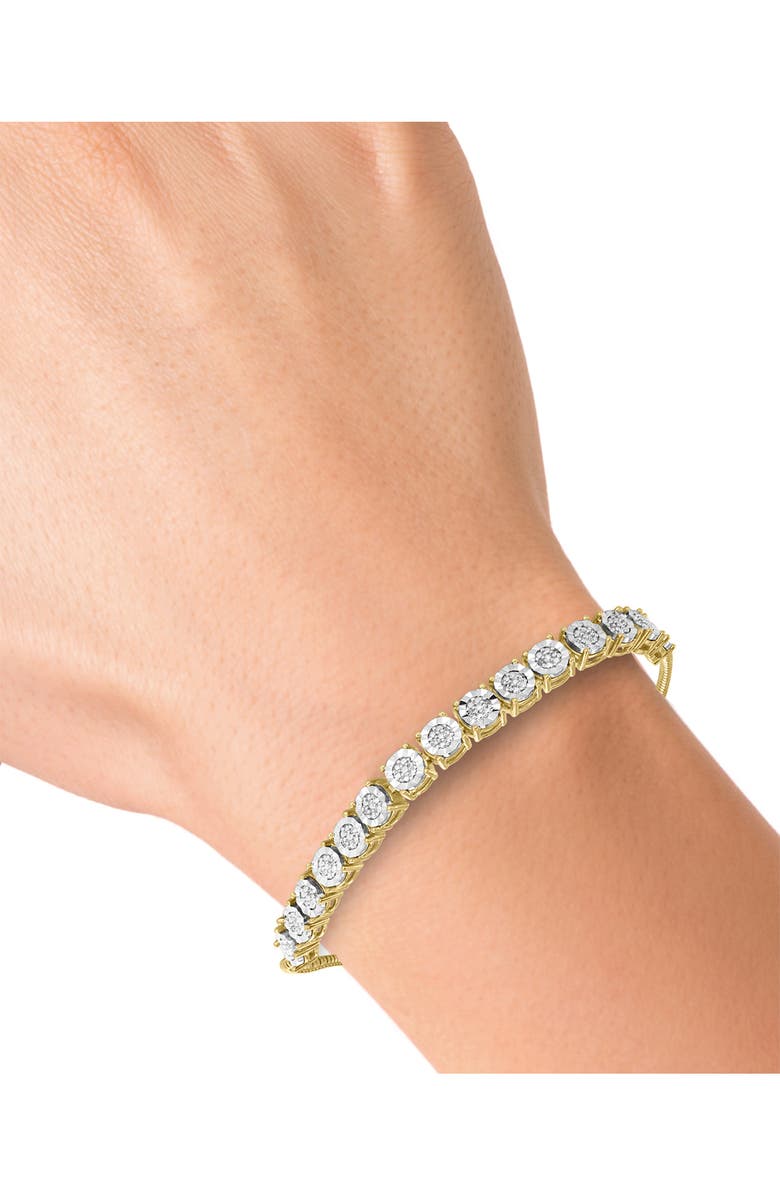 EFFY Two-Tone Bright Cut Diamond Slider Bracelet - 0.09ct., Alternate, color, Gold Multi