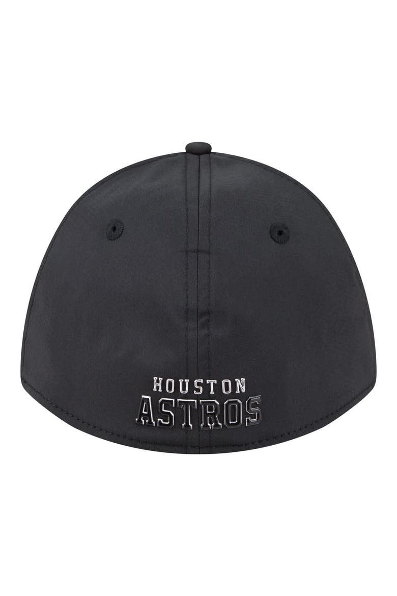 Men's New Era  Black Houston Astros Metallic 39THIRTY M-Crown Flex Hat, Alternate, color, Black