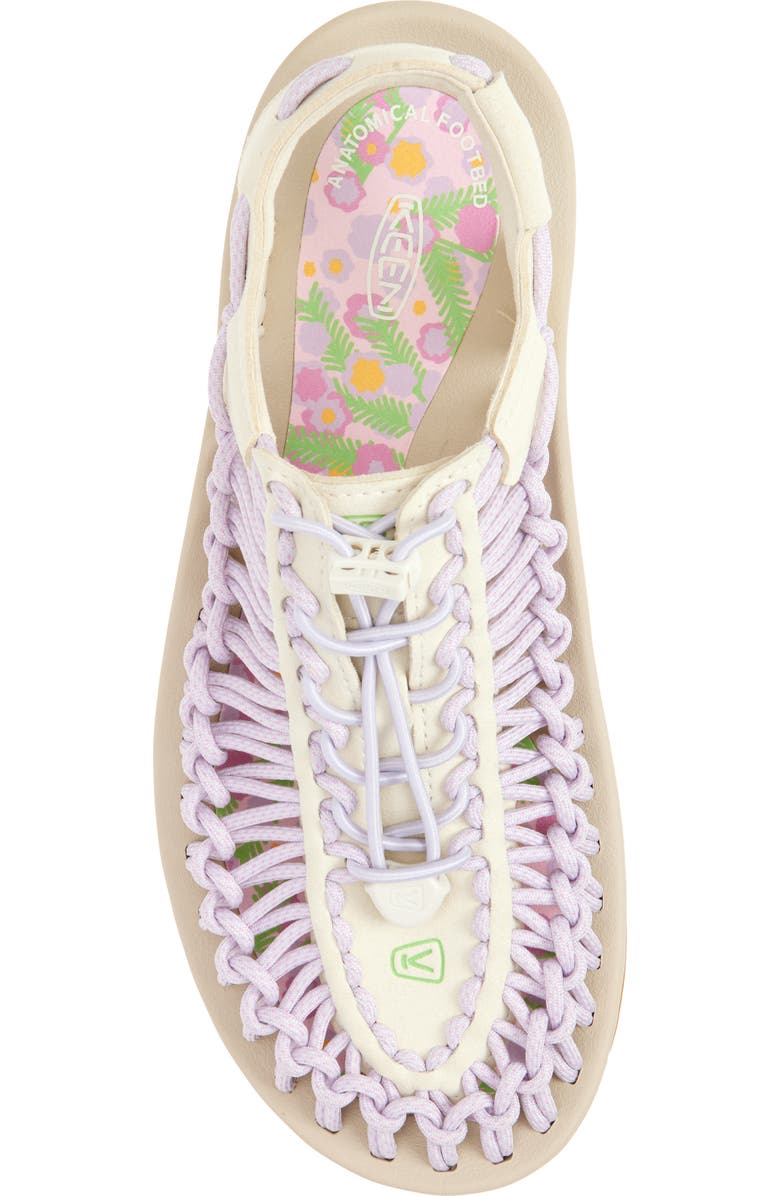 KEEN 'Uneek' Sandal, Alternate, color, Purple/ Mimosa 3