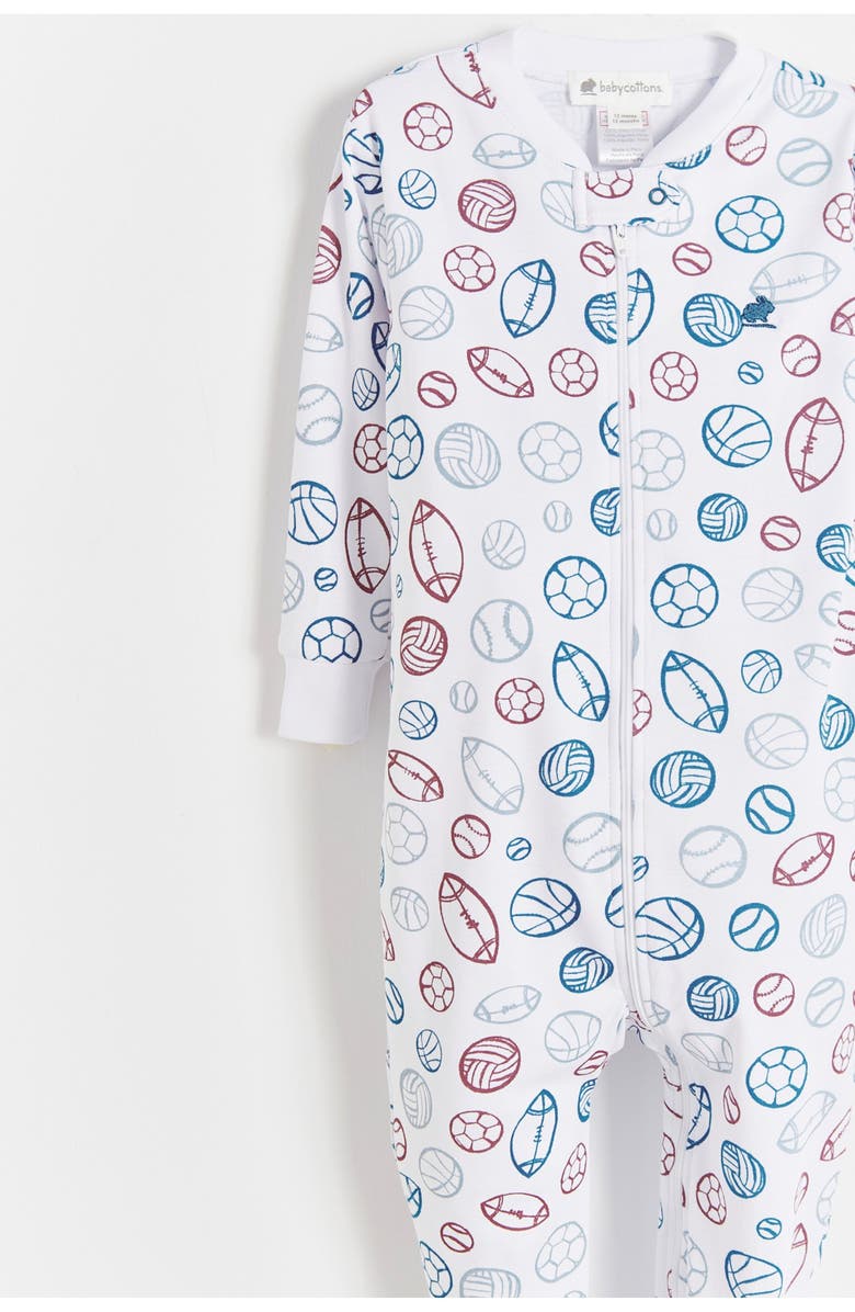 Babycottons Bouncy Snug Zip Footed Pajama for Infant, Alternate, color, Full-Print