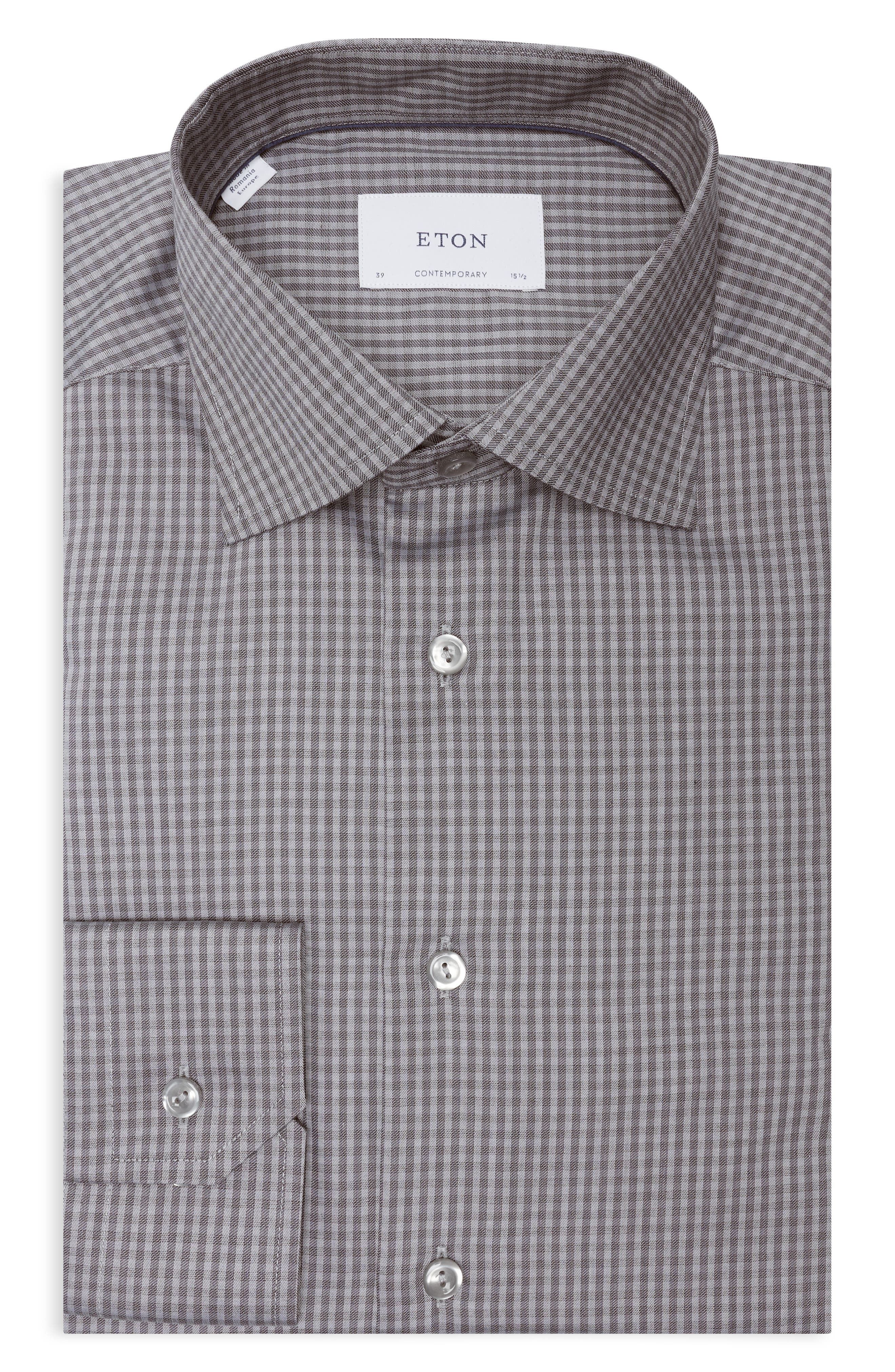 Contemporary Fit Check Twill Shirt