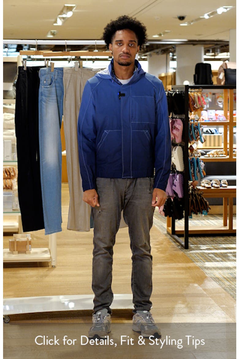 Water Resistant Ombré Windbreaker with Stowaway Hood video