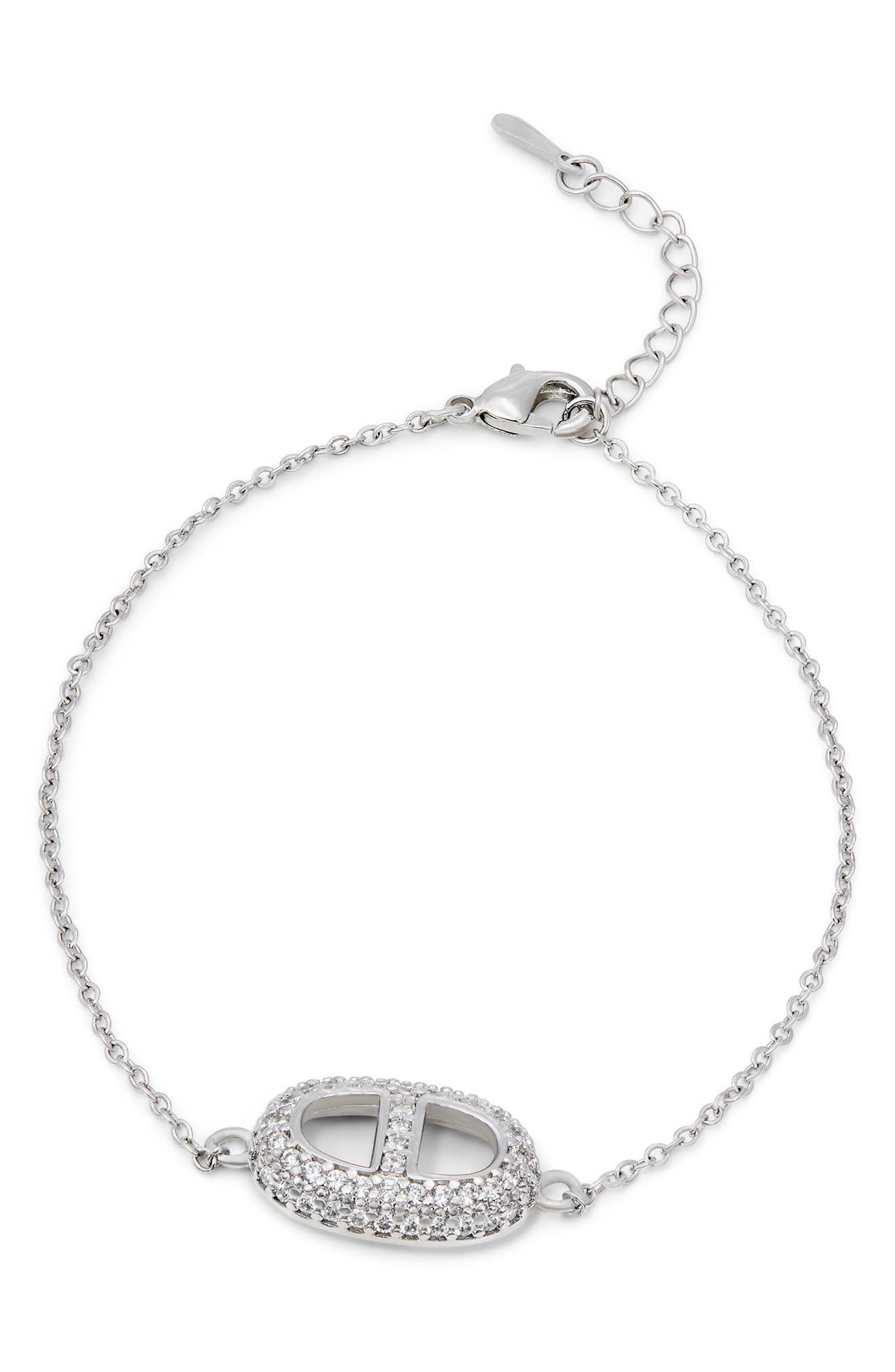 Cubic Zirconia Chain Link Bracelet