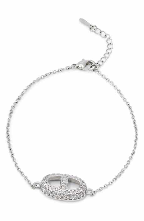Cubic Zirconia Chain Link Bracelet