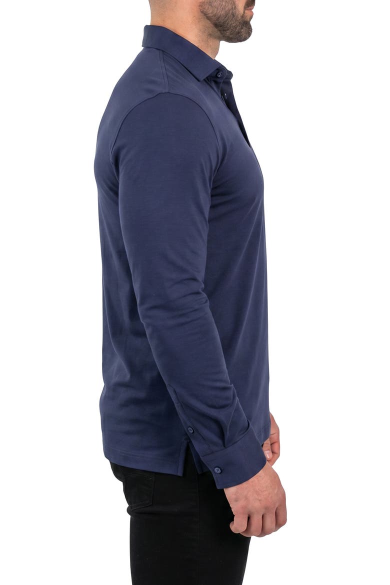 Rissa Polo Top, Alternate, color, BLUE