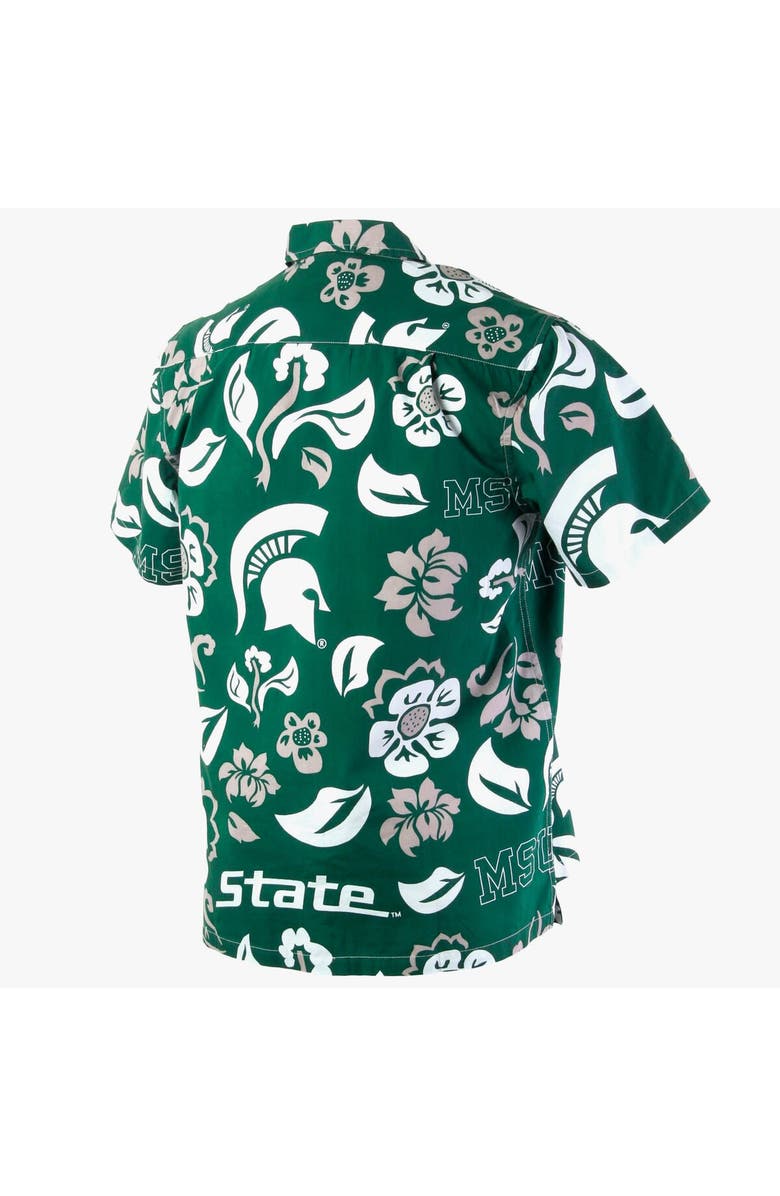 Wes & Willy Men's Wes & Willy Green Michigan State Spartans Floral Button-Up Shirt, Alternate, color, Green