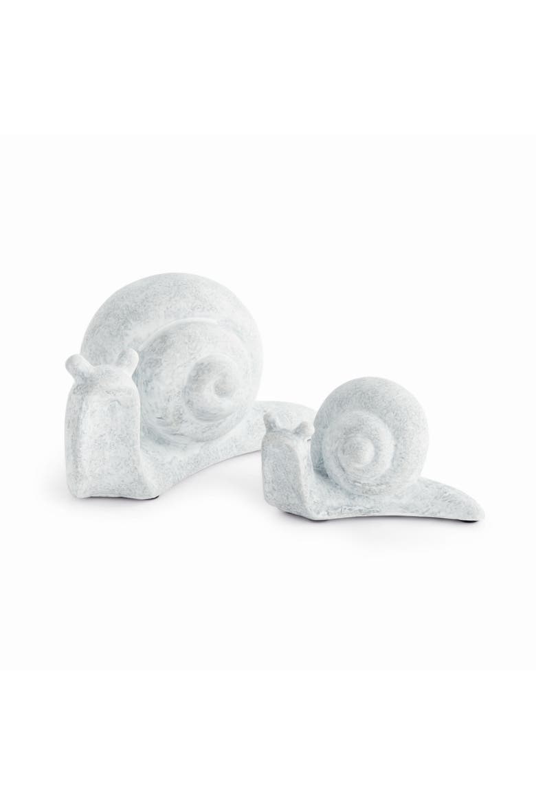 Serene White Concrete Snails Set of 2, Main, color, White