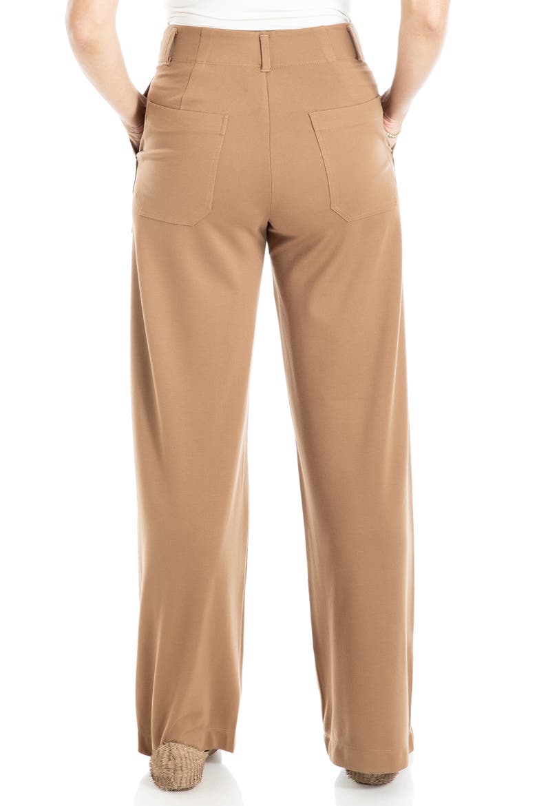 Ponte High Waist Wide Leg Pants, Alternate, color, VICUNA
