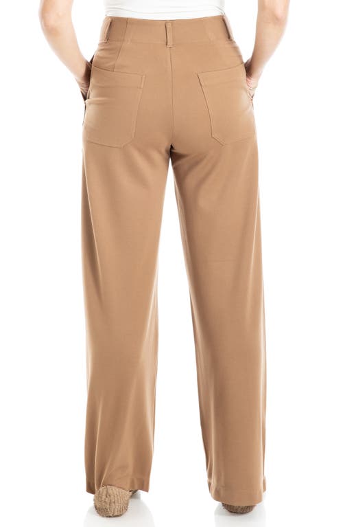 Max Studio Ponte Wide Leg Pant In Vicuna