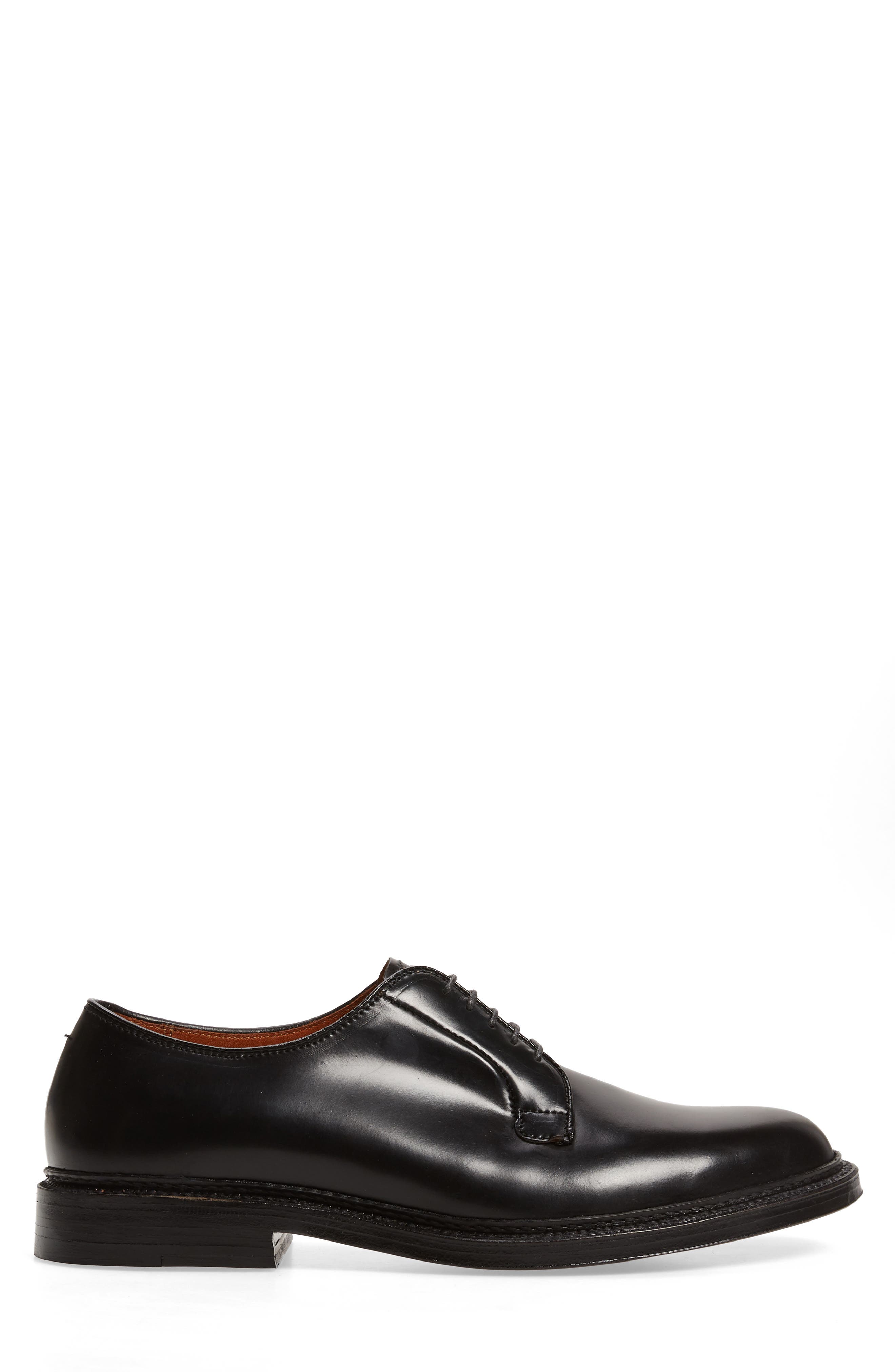 Alden Plain Toe Blucher Derby, Alternate, color, Black Shell Cordovan