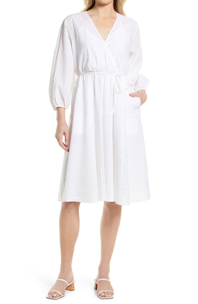Nordstrom Long Sleeve Faux Wrap Dress, Main, color,