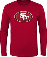 Outerstuff Youth Scarlet San Francisco 49ers Primary Logo Long Sleeve T-Shirt