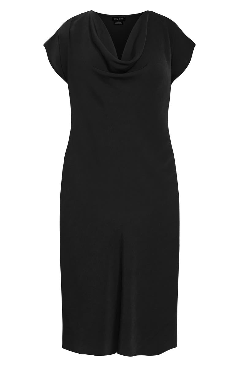City Chic Piccadilly Cowl Neck Dress, Alternate, color,