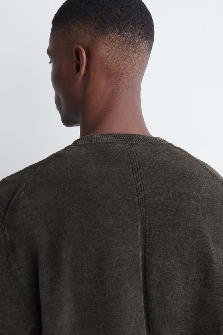 Cotton-chenille Crew-neck Sweater, Alternate, color, CHOCOLATE