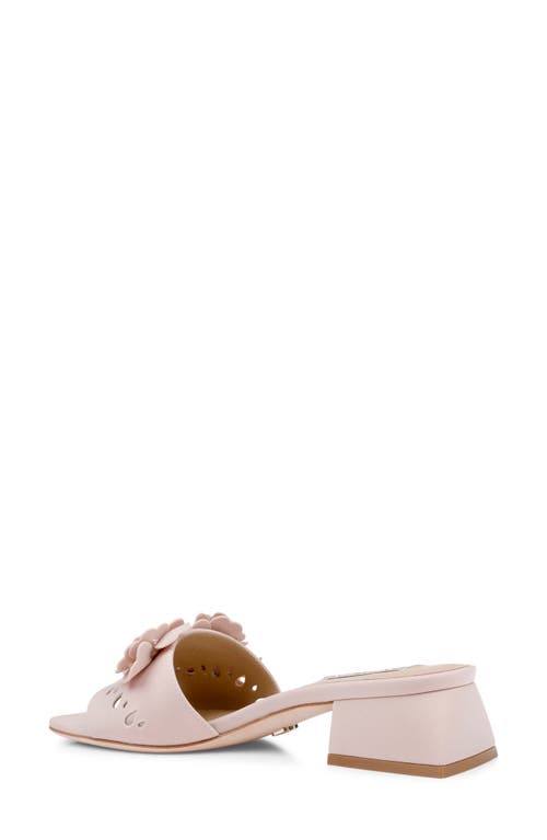 Badgley Mischka Oralia Beaded Floral Slide Sandal In Pink