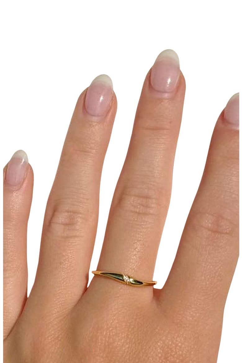Liana Wave Ring, Alternate, color, Gold