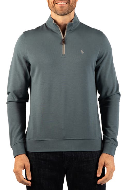 Stonewashed Quarter Zip Pullover