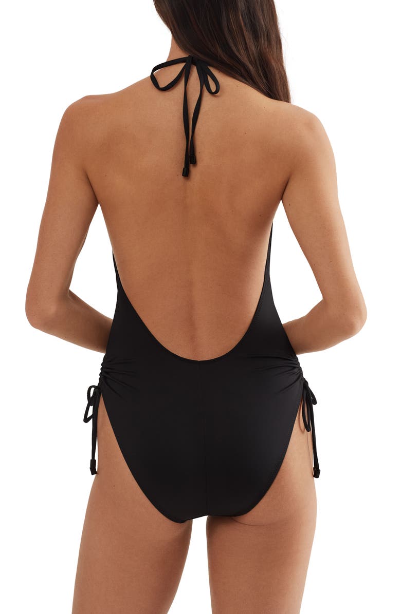 Polo Ralph Lauren Ruched One-Piece Swimsuit, Alternate, color, 