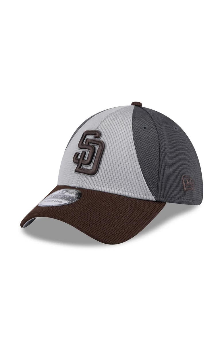 New Era Men's New Era Gray/Brown San Diego Padres 2025 Batting Practice 39THIRTY Flex Hat, Main, color, Gray