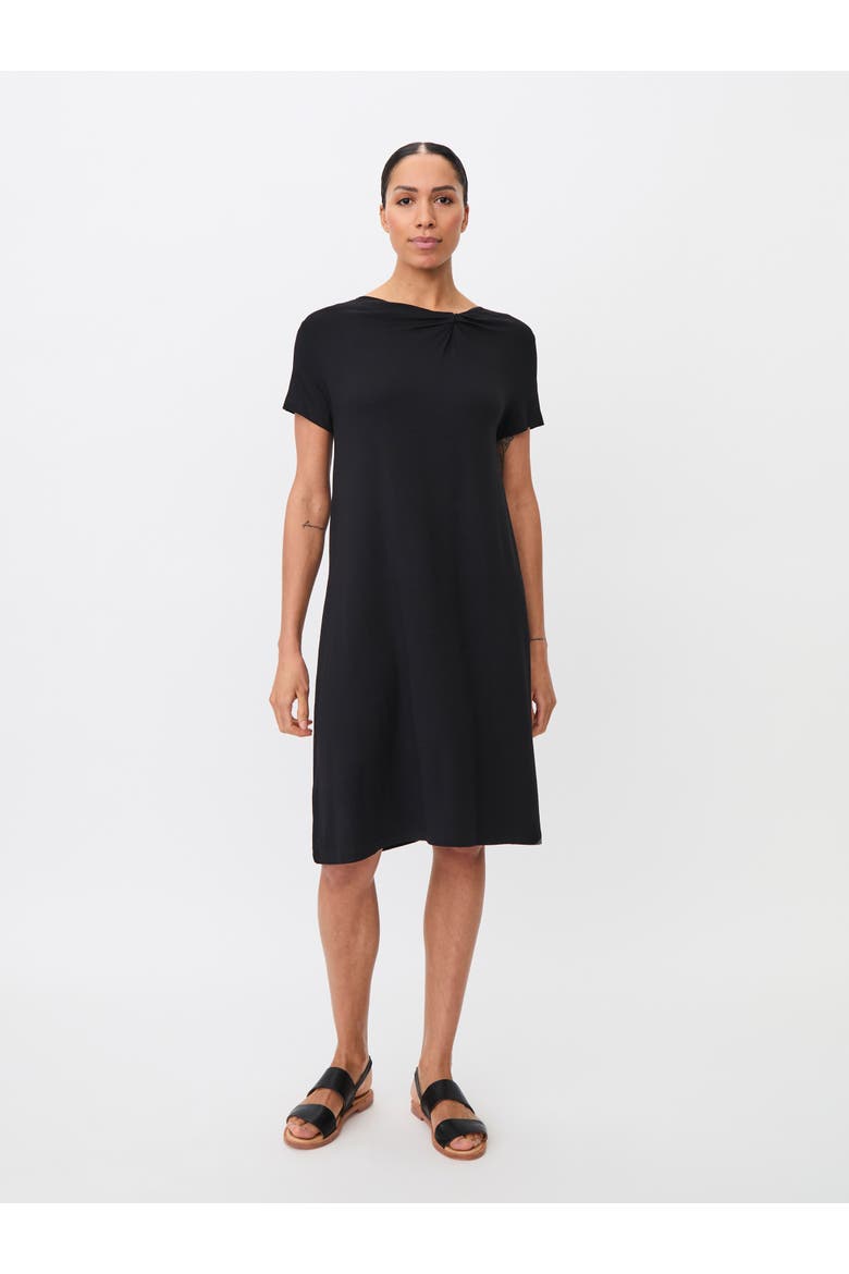 Manyvi Short Sleeve Jersey Dress, Main, color, Black