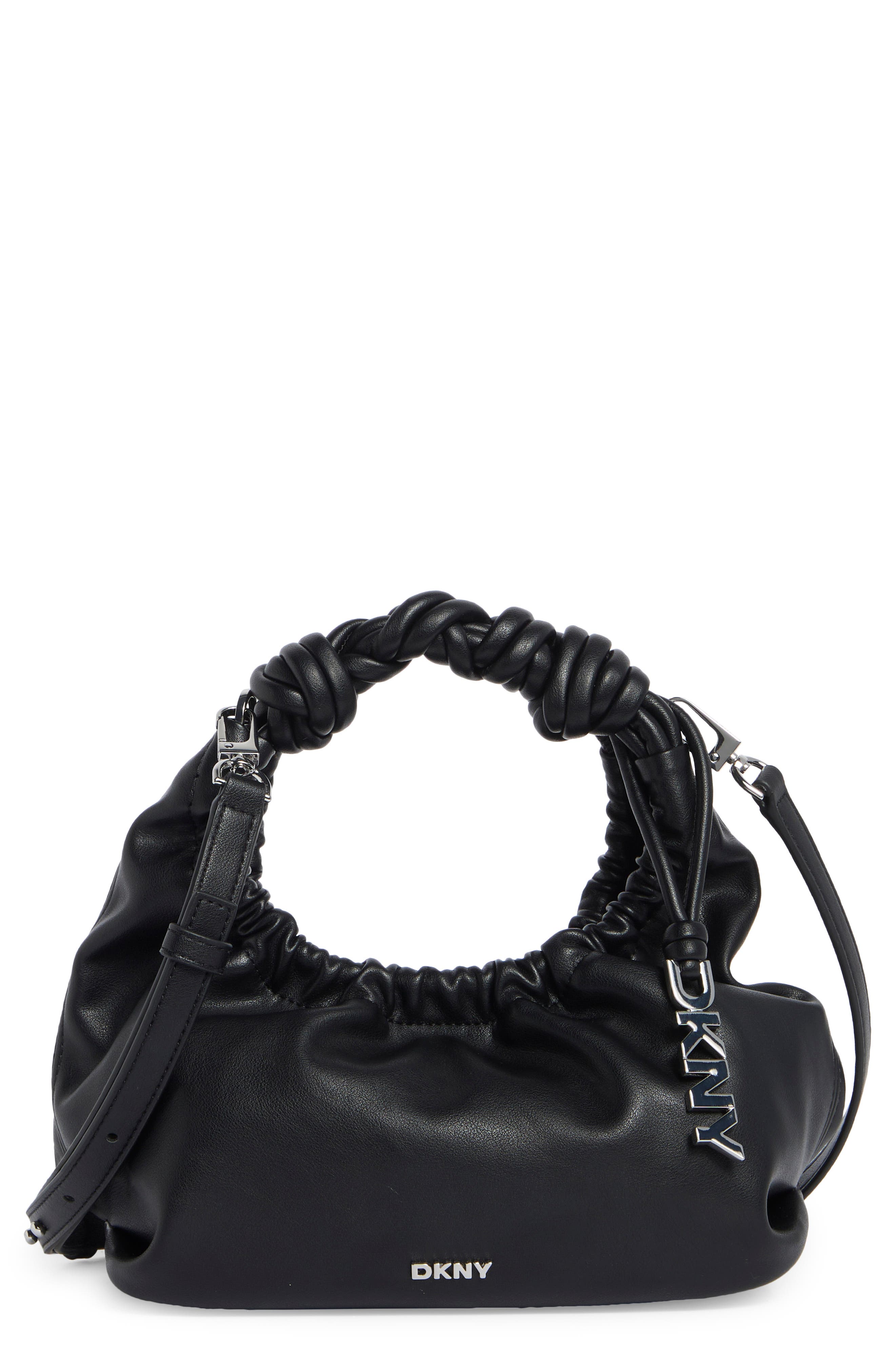 DKNY Pia Crossbody Bag, Main, color, Black/ Silver