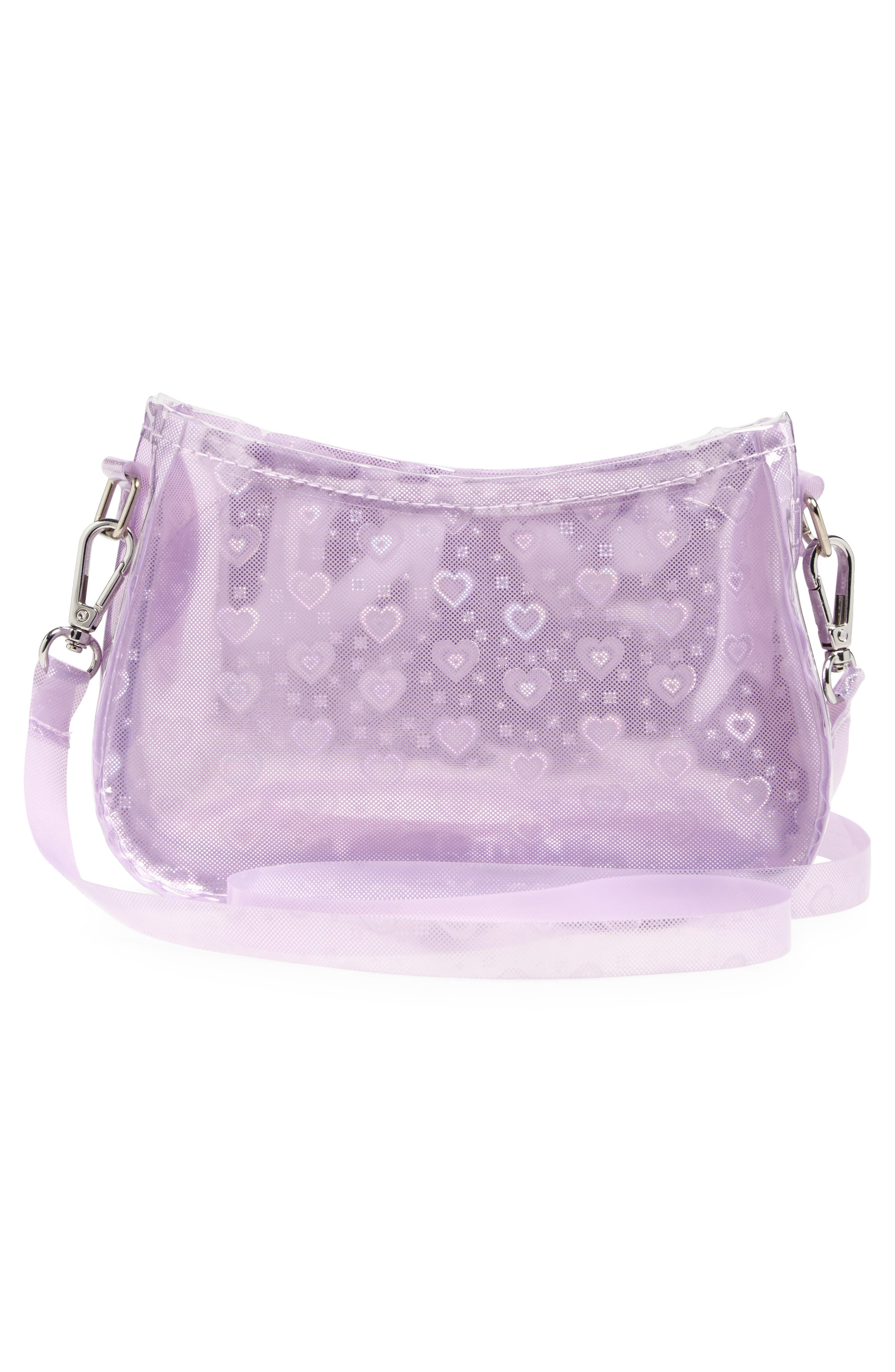Capelli New York Kids' Heart Jelly Crossbody Bag, Alternate, color, Lilac