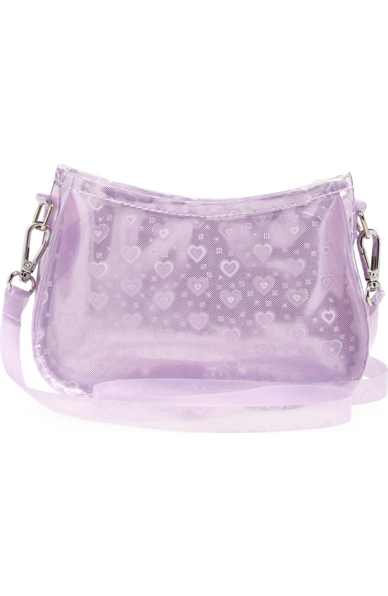 Capelli New York Kids' Heart Jelly Crossbody Bag, Alternate, color, Lilac