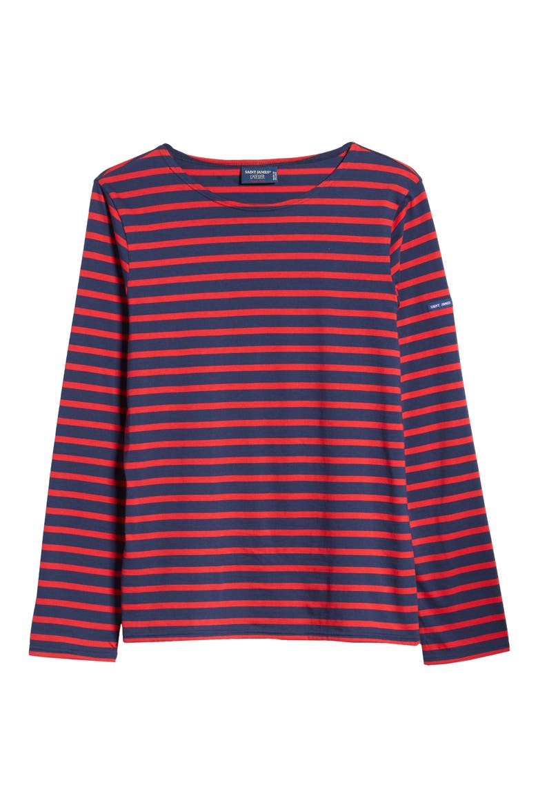 Minquiers Moderne Striped Sailor Shirt, Main, color, MARINE/TULIPE