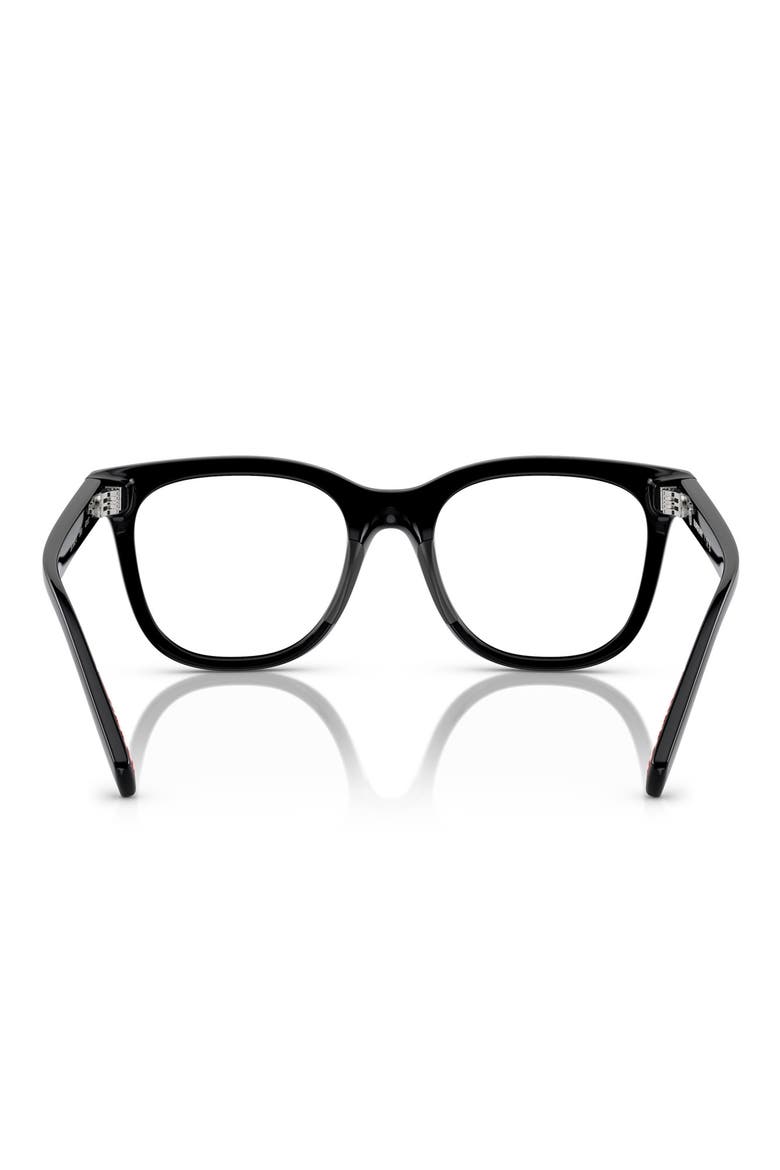 47mm Small Square Optical Glasses, Alternate, color, BLACK / DEMO LENS