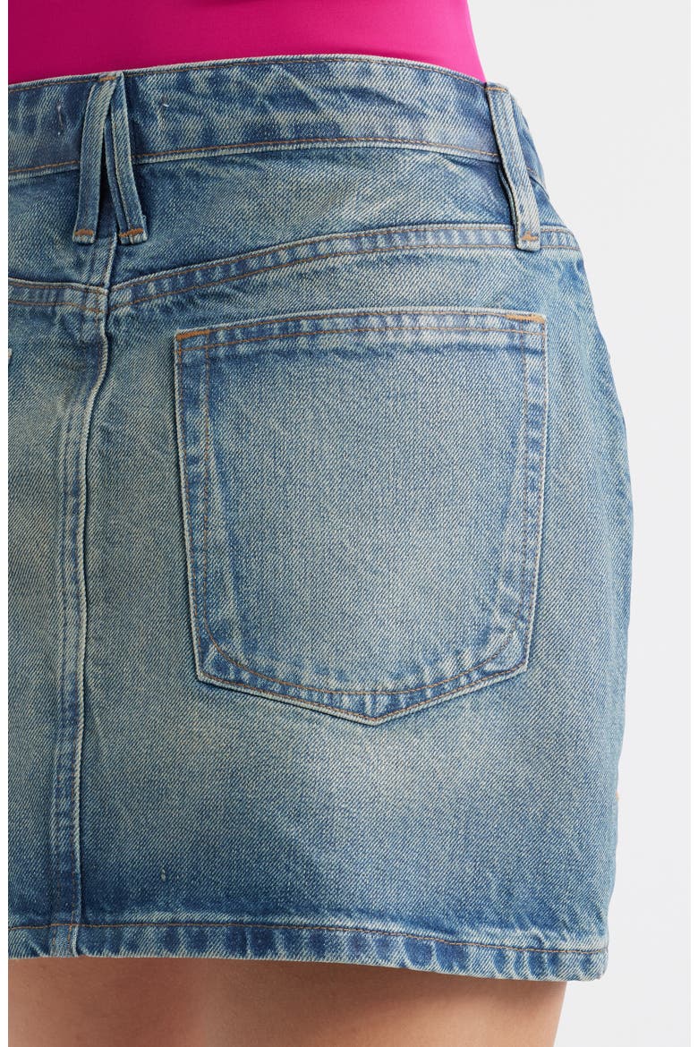 Good '90s Coated Denim Miniskirt, Alternate, color, INDIGO927