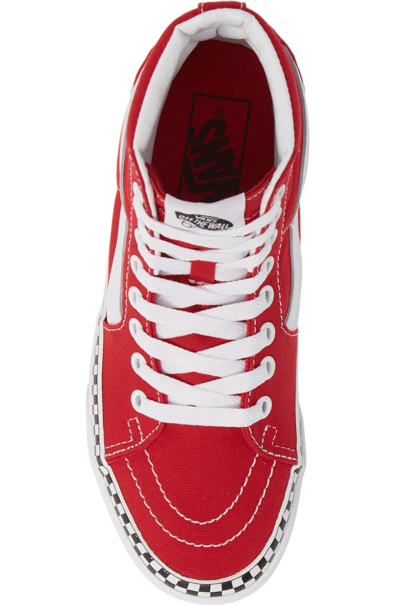 Vans Sk8-Hi Check Foxing Sneaker, Alternate, color,