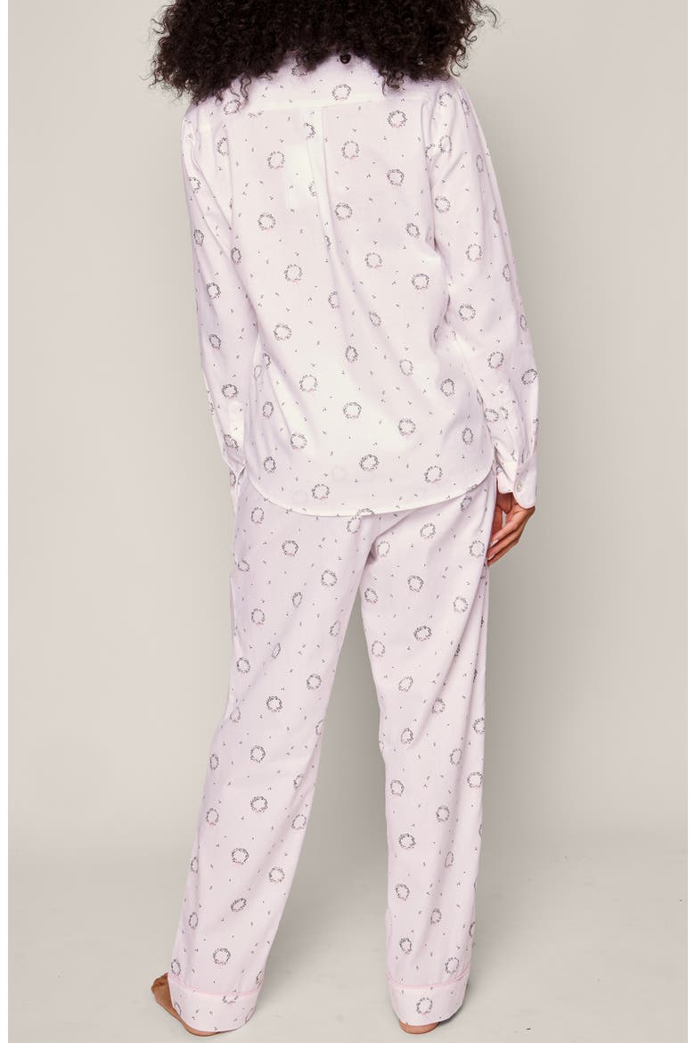 Somerset Wreath Cotton Pajamas, Alternate, color, WHITE