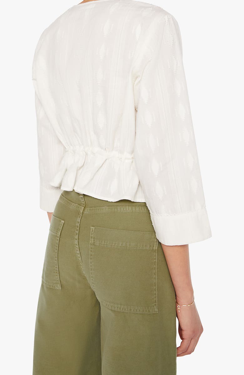 MOTHER Tonal Embroidered Cotton Top, Alternate, color, Where The Wildflowers Grow