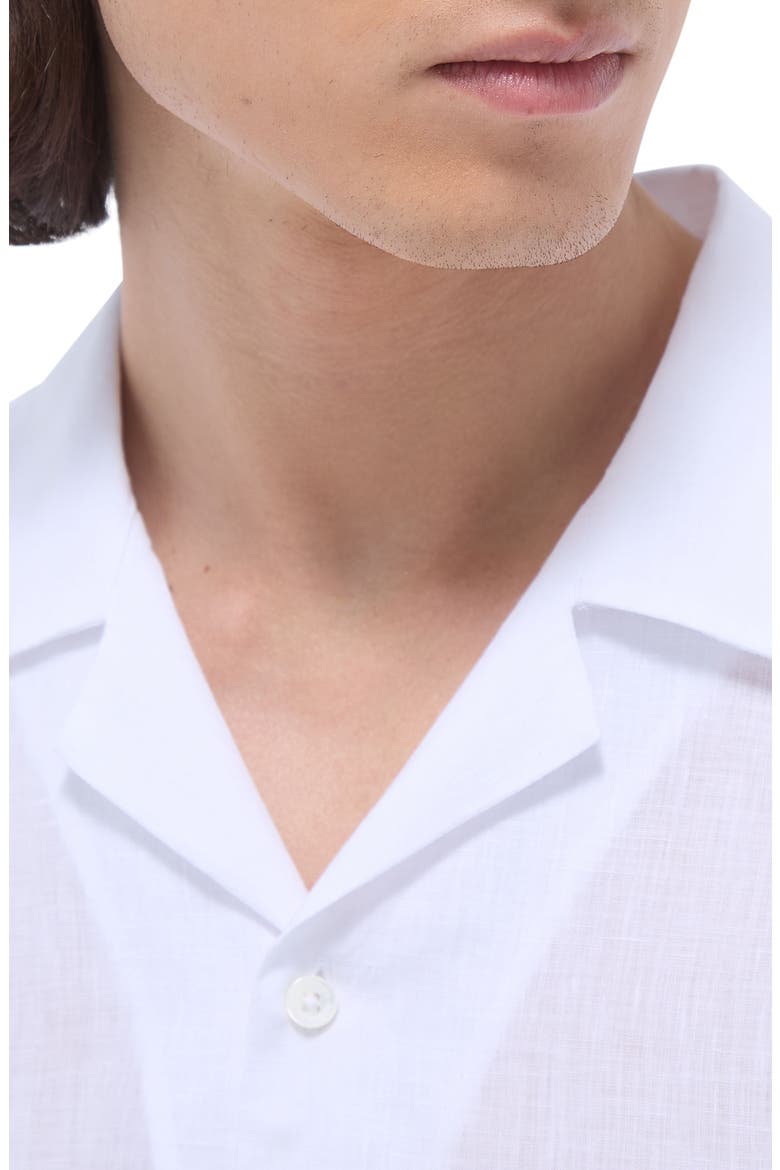 Linen Camp Shirt, Alternate, color, WHITE